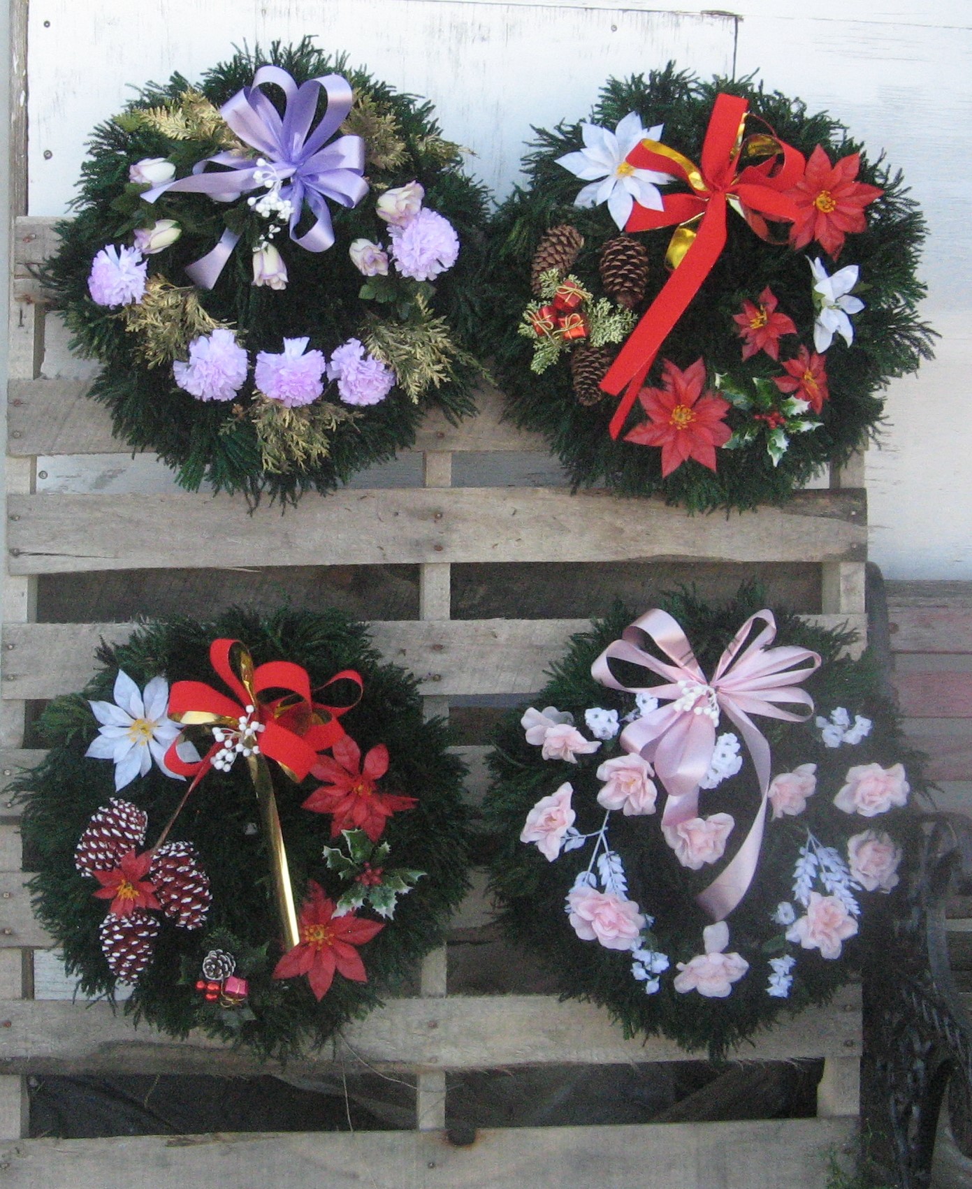 4 wreaths